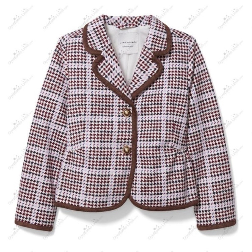 Janie and Jack Houndstooth Girls Blazer
